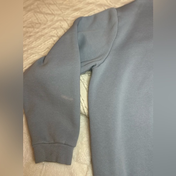 MAYFAIR Comfy Set, Say Less Mean More Cozy Oversize Sweatsuit, Blue - Picture 6 of 15